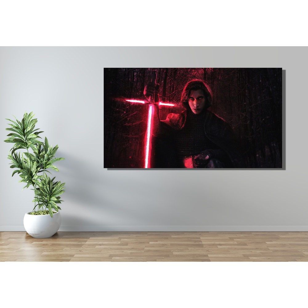 Kylo Ren Poster, Kylo Ren Canvas Wall Art,StarWars Movie Poster,Kylo Ren Canvas Print Art,Kids Room Wall Art Decor,Man Cave Wall Art Decor,.jpg