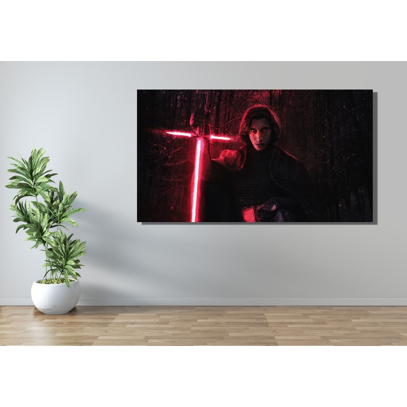 Kylo Ren Poster, Kylo Ren Canvas Wall Art,StarWars Movie Poster,Kylo Ren Canvas Print Art,Kids Room Wall Art Decor,Man Cave Wall Art Decor,.jpg