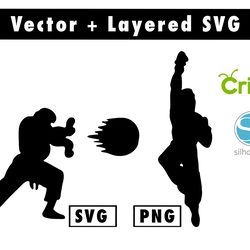 street fighter svg and png files for cricut machine , anime svg , manga svg , goku svg