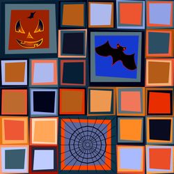 Designed paper with a pattern for printing, crafts and needlework. Seamless, autumn pattern for Halloween. DIY. Pattern