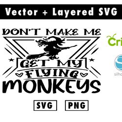 halloween flying monkeys svg and png files for cricut machine , anime svg , manga svg , goku svg