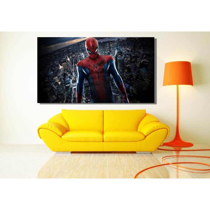 Spiderman Poster Art Print,Spider-man Canvas Wall Art,Spiderman Canvas Art,Gift for Kids,Spider-man Wall Decor,Game Room Man Cave Art Decor.jpg