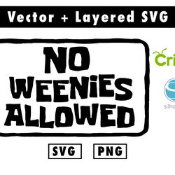 no weenies allowed svg and png files for cricut machine , anime svg , manga svg , goku svg