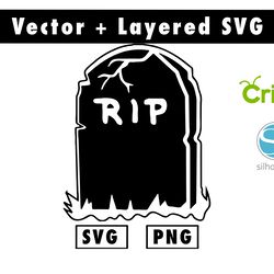 rip tombstone svg and png files for cricut machine , anime svg , manga svg , goku svg