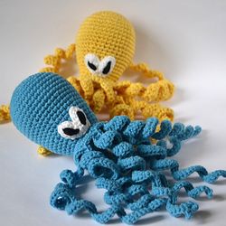 Octopus Crochet pattern Baby rattle toy