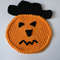 Pumpkin Crochet Pattern Halloween Pumpkin Coaster 2