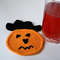 Pumpkin Crochet Pattern Halloween Pumpkin Coaster 3