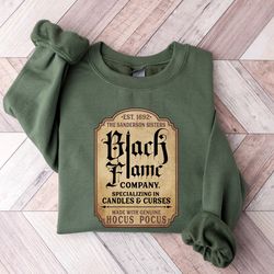 black flame candle company est 1963 shirt, halloween movie sweatshirt, funny halloween t-shirt, halloween women shirt, h