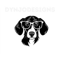 Dog With Sunglasses, Dog Svg, Dachshund Svg, Dachshund Clipart, Dachshund Png, Dachshund Head, Dachshund Cut Files For C