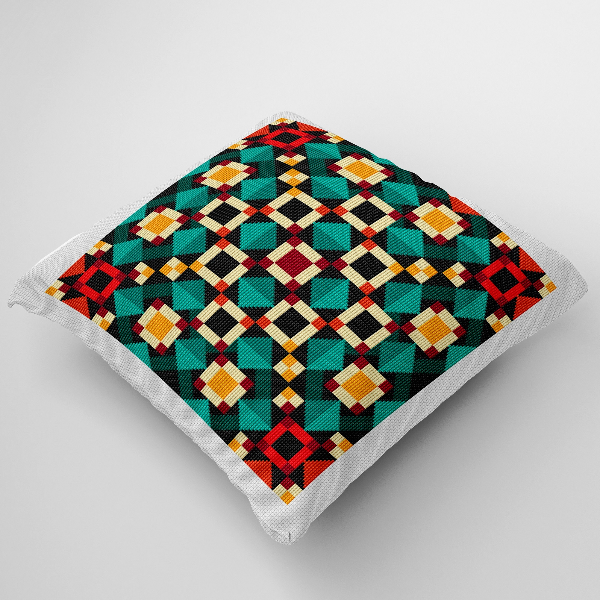 pillow cross stitch pattern geometric