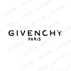 Givenchy logo svg, Distressed Givenchy Paris Transparent Logo cut file for cricut Download