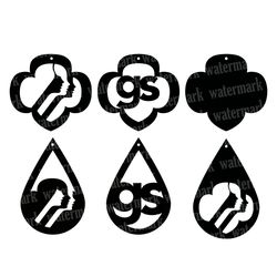 girl scout earrings svg girl scout earrings for cricut girl scout logo teadrop earring svg download