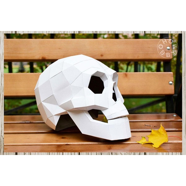 Skell Paper DIY Paper Skull Helmet 3D Papercraft template PDF | Inspire Uplift