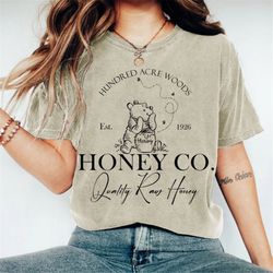 comfort colors hundred acre woods honey co shirt, retro winnie the pooh est 1926 pullover shirt, walt disney world, clas
