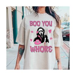 boo you whore svg, ghost face svg funny horror svg, scream png, ghost face calling svg, halloween svg, scream svg, digit