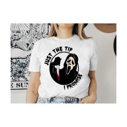 just the tip i promise svg, ghost face svg, scream svg, horror movie svg, retro ghost face svg, no you hang up svg, digi
