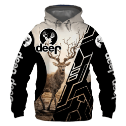 deer hunting cool hoodie 3d