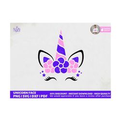 unicorn svg, unicorn face svg, unicorn birthday svg, unicorn png, cut unicorn svg, cute unicorn face svg, unicorn cut fi