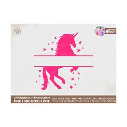unicorn vector, unicorn head svg, unicorn split monogram, unicorn monogram svg, unicorn shirt svg, unicorn dxf, unicorn,