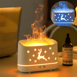 Elk Flame Humidifier Diffuser Christmas Home Decorations
