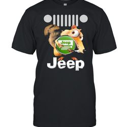 squirrel nuts with logo jeep shirt