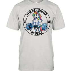 unicorn the struggle is real shirt