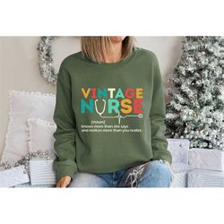 vintage nurse sweatshirt,nurse graduate gift, future nurse gift, nursing school tee, rn shirt, new nurse, nurse apprecia