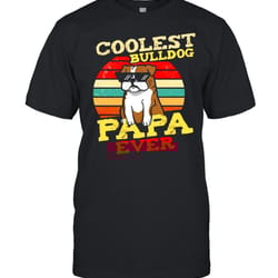 cooles bulldog papa ever vintage shirt