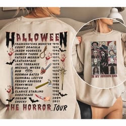 halloween in my horror era shirt, halloween characters the horror tour shirt, halloween horror nights, in my era hallowe