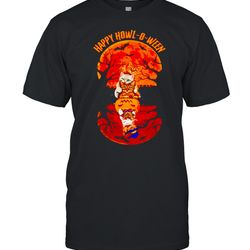 cat happy howl-o-ween water mirror shirt