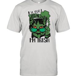 im irish st patricks fun cat design shirt