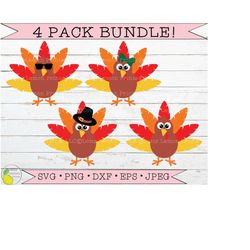 thanksgiving turkey svg bundle, fall svg autumn svg kids svg fall decor farmhouse svg files for cricut downloads silhoue