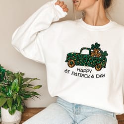 happy st patrick's day truck shirt, loads of luck truck, st patrick's day shirt, clover dump truck shirt, funny st patri