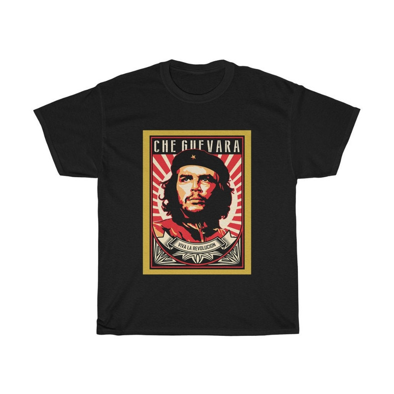 Che Guevara Viva La Revolucion Black T-shirt, RetroVintage Style, Revolution, Leftist, Marxist, Communist, Socialist, Activism.jpg