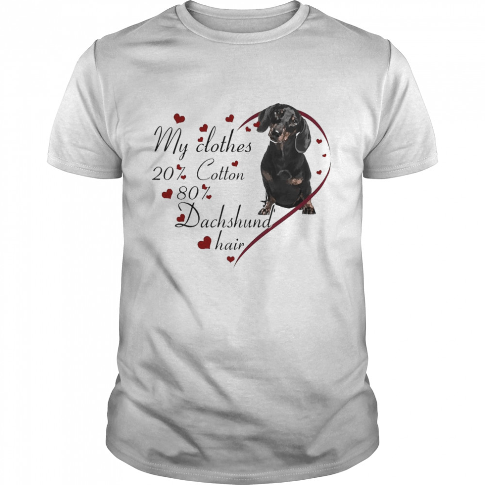 My Clothes 20 Cotton 80 Black Dachshund Hair Shirt.jpg