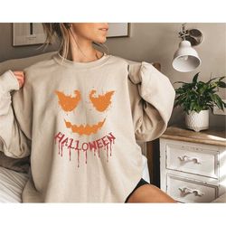 halloween sweatshirt, halloween shirt, pumpkin sweatshirt, pumpkin sweater, jack-o-lantern sweat, spooky season, fall sh