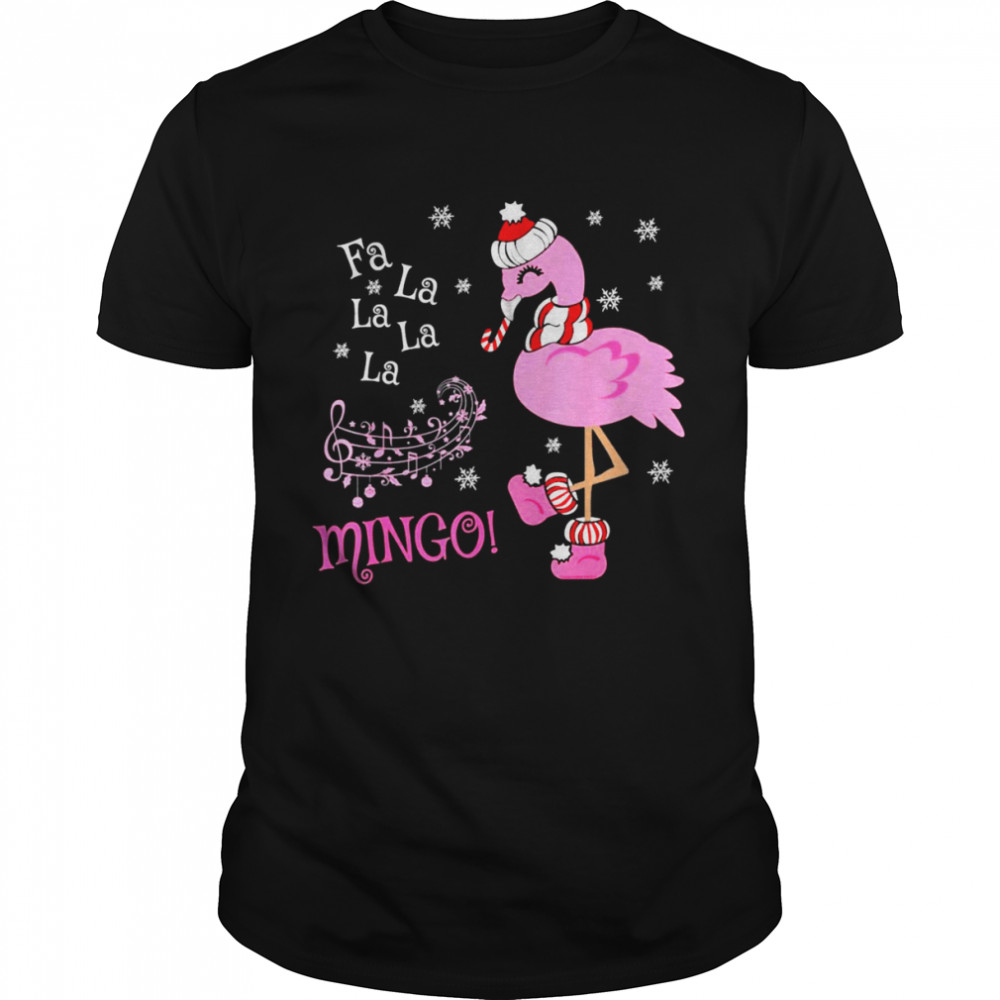 Santa Flamingo Fa La La La La Mingo Christmas Shirt.jpg
