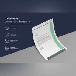 professional letterhead design template 05