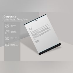 corporate letterhead design template 06