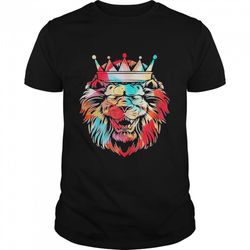 animal king idea zoo keeper crown colorful lion shirt