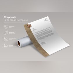 modern letterhead design template 07