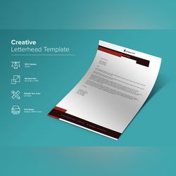 elegant letterhead design template 08