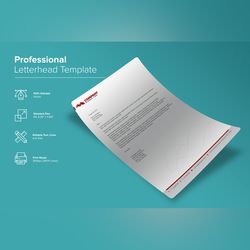 professional letterhead design template 09