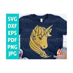 unicorn svg, unicorn head svg, unicorn horn svg, unicorn birthday svg, unicorn silhouette cut file, unicorn head shirt d