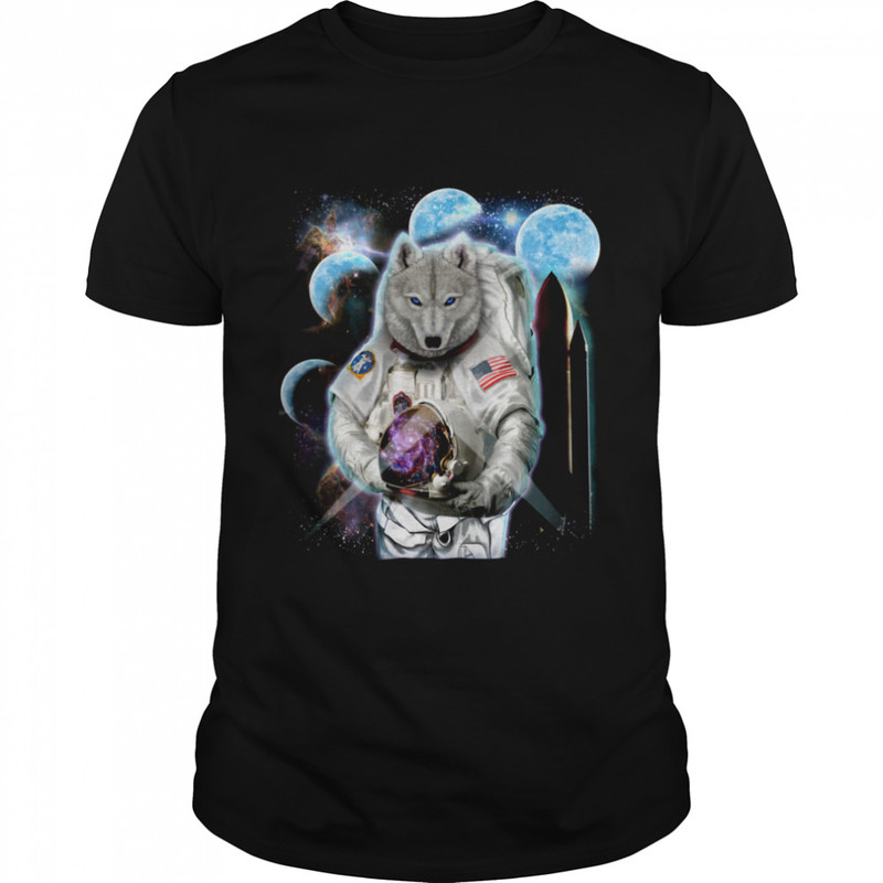 Polar Wolf as Astronaut Explore Space and Galaxy shirt.jpg