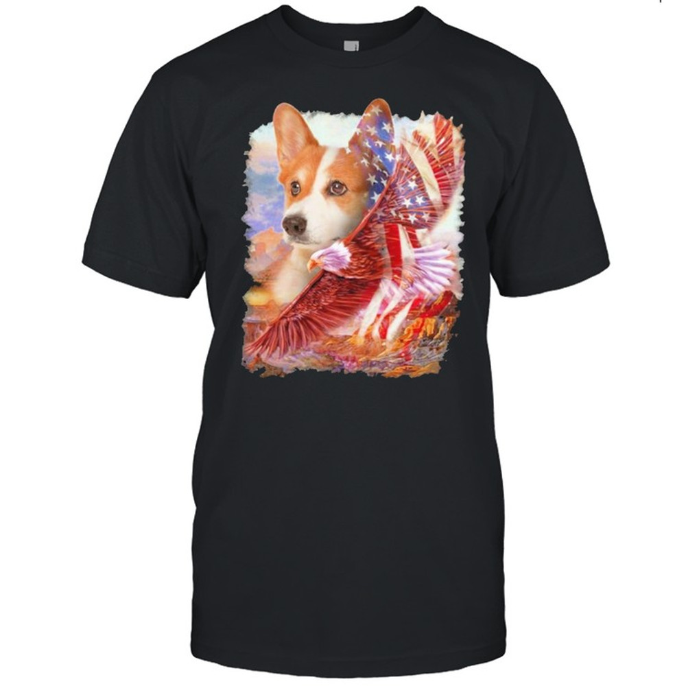 Eagle Corgi American Flag Wings Happy 4th Of July Shirt.jpg