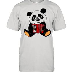 smilemoreteesa funny panda bear playing accordion shirt