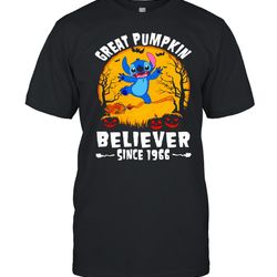 stitch great pumpkin believer since 1966 halloween shirt