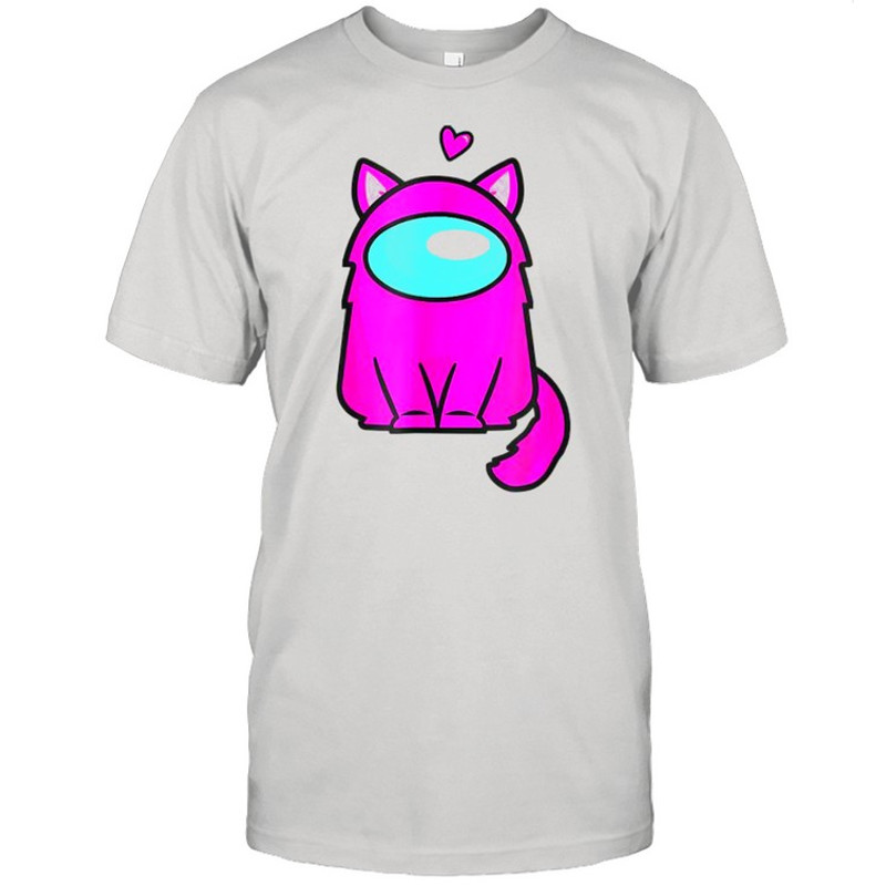Cute Cat Astronaut A.Mong Me Or Us Nerdy Girl Gamer Shirt.jpg