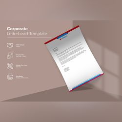 corporate letterhead design template 18